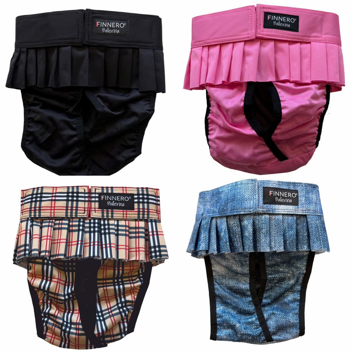 Culotte lavable pour chienne Ballerina disponible en 4 coloris