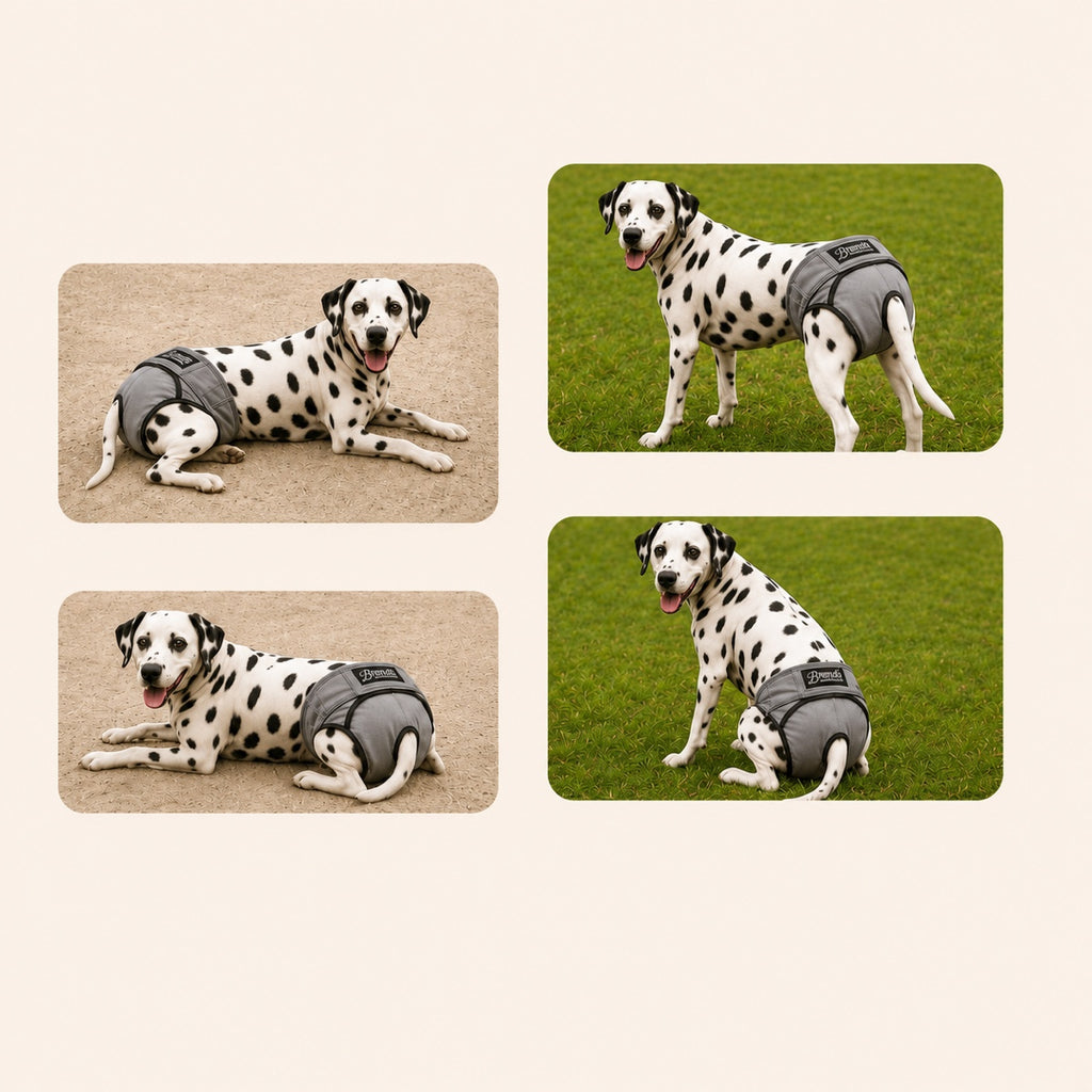 Chienne portant la culotte Brenda lavable pour une protection anti-fuite