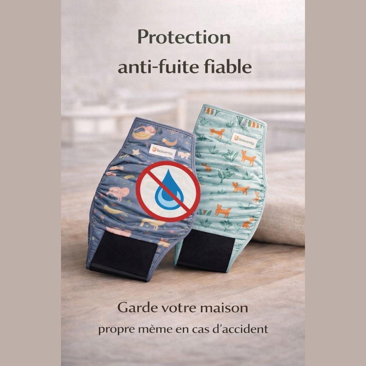 protection anti fuite chien mâle bandeau absorbant prévention accident maison