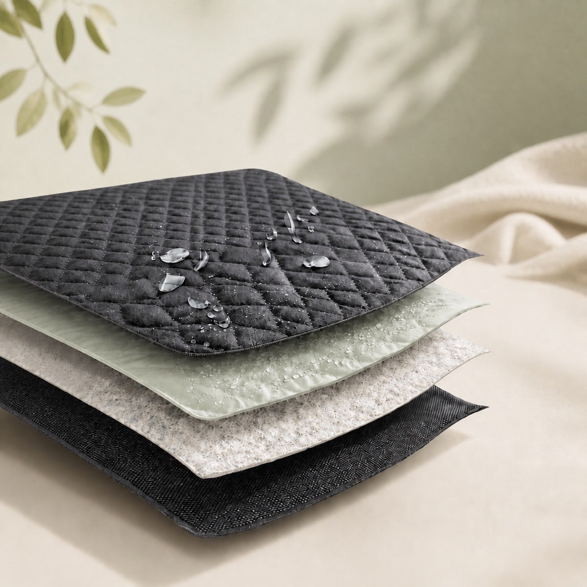 Structure multicouche du tapis imperméable pour chien