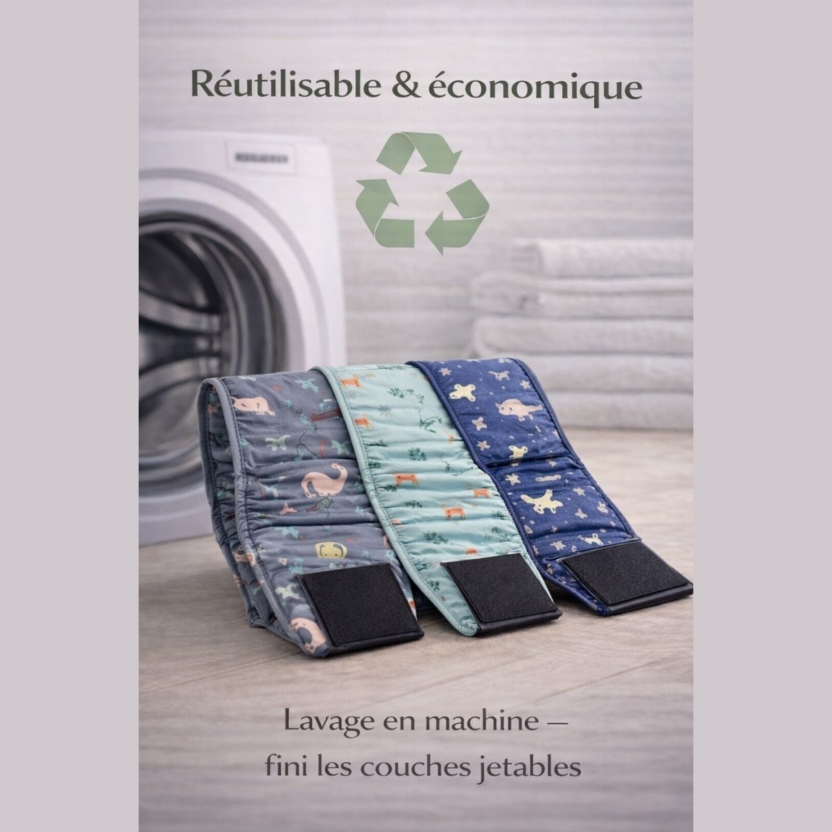 bandeau chien lavable en machine réutilisable alternative écologique couches chien