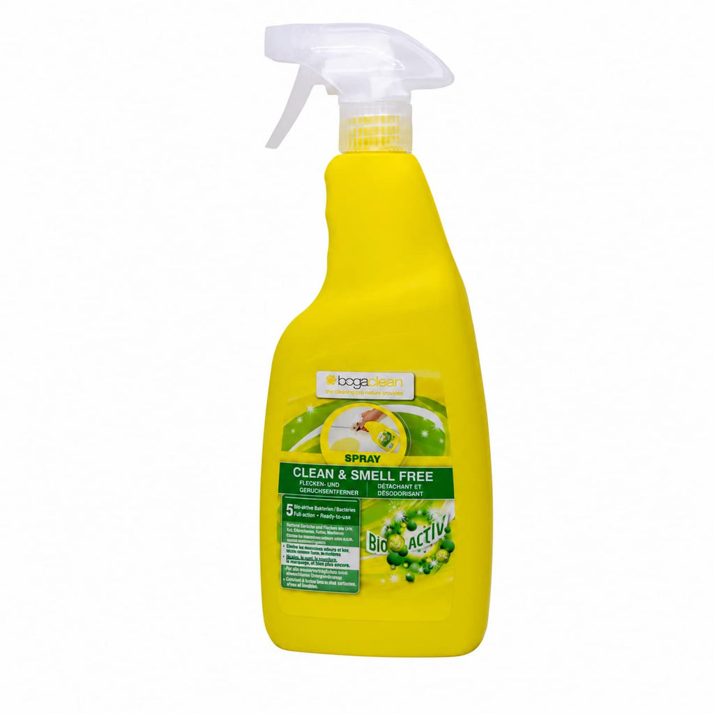 Flacon de spray anti-odeur et détachant BogaClean Clean & Smell Free 750 ml.