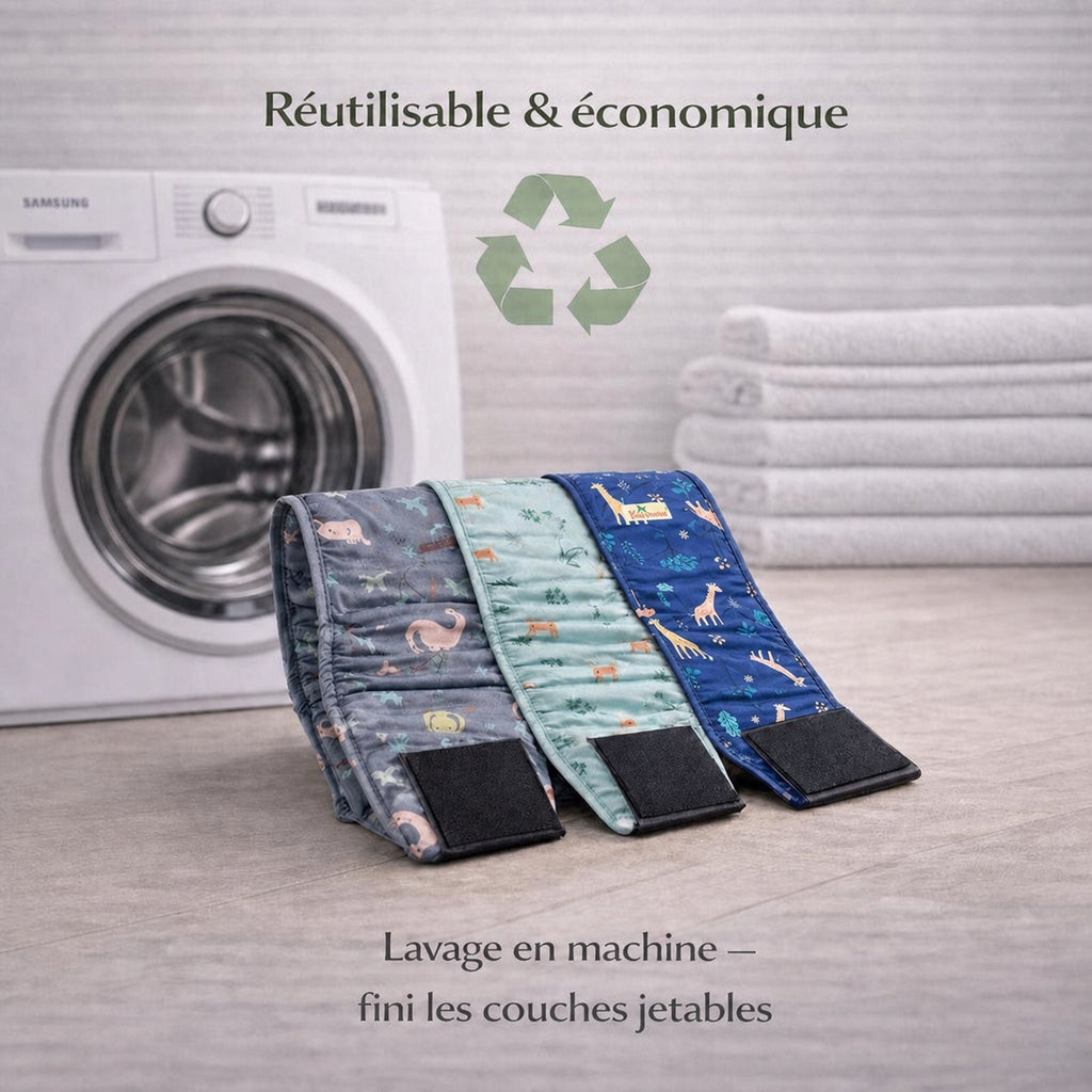 bandeau chien lavable en machine réutilisable alternative écologique couches chien