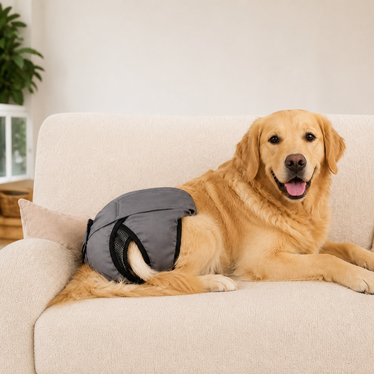 Culotte Brenda lavable pour chienne, protection anti-fuite