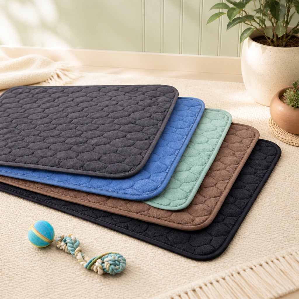Tapis absorbant pour chien disponible en plusieurs coloris